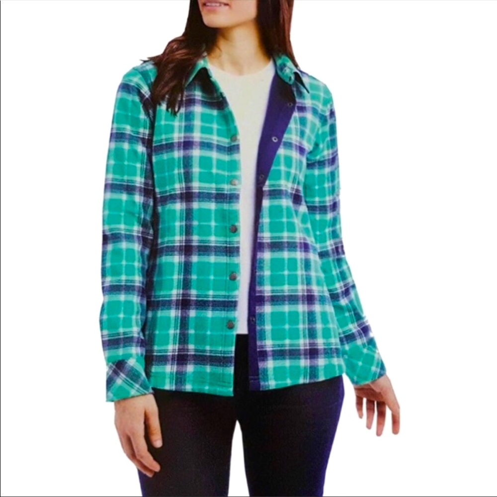 Orvis Fleece Lined Cotton Flannel/Plaid Jacket